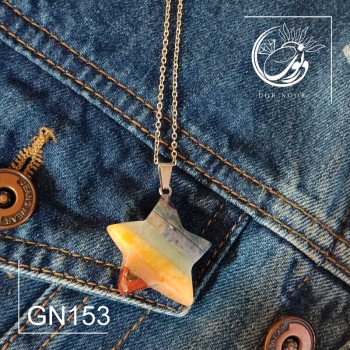 مدال با سنگ ستاره هفت چاکرا کد Gn153