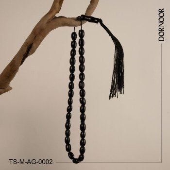 تسبیح عقیق مشکی 33 دانه