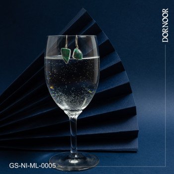 گوشواره نقره باسنگ مالاکیت