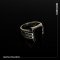 انگشتر نقره مردانه با سنگ اونیکس سیاه