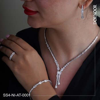 سرویس نقره با نگین اتمی کد SS4-NI-AT-0001