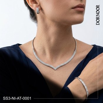 سرویس نقره با نگین اتمی کد SS3-NI-AT-0001